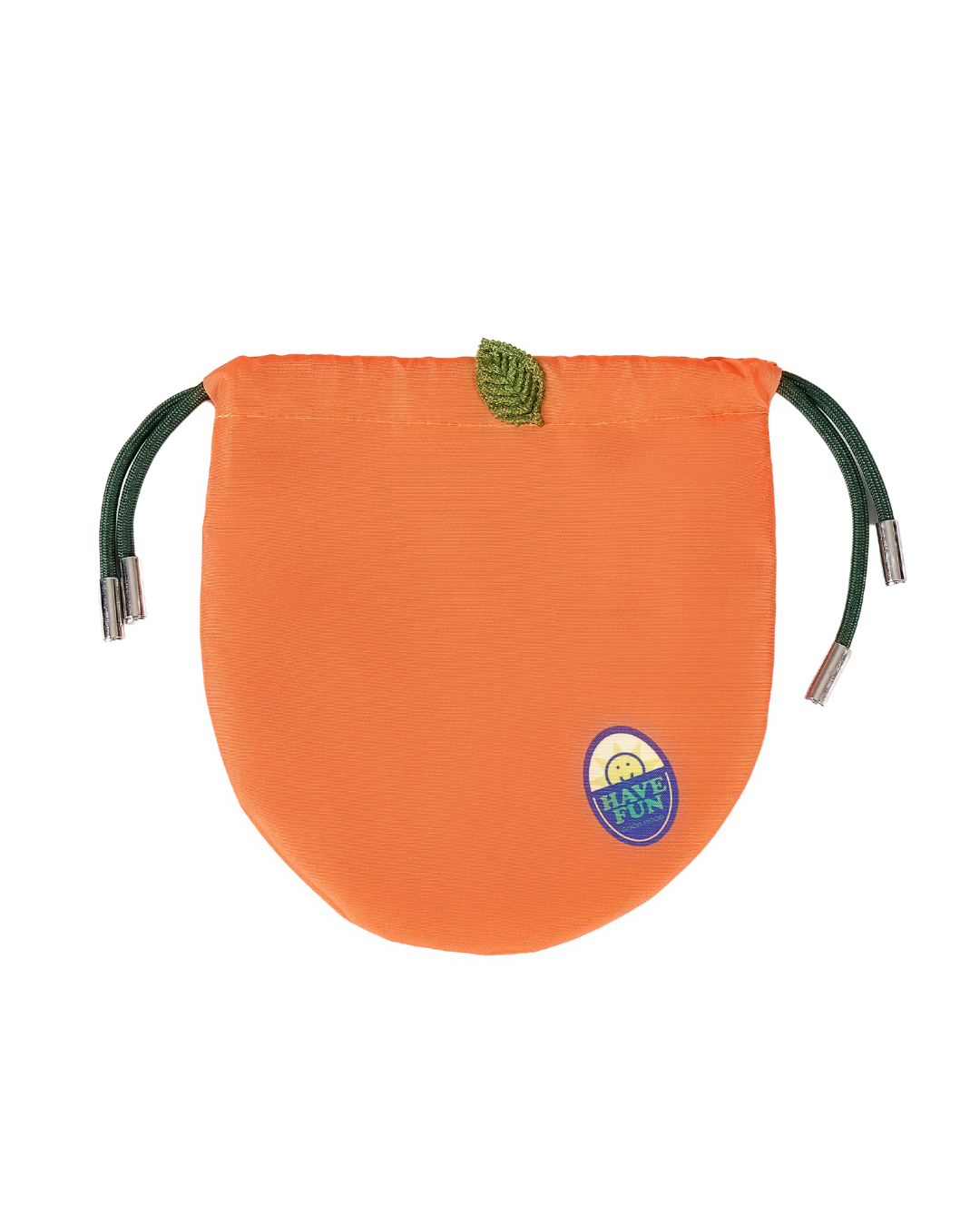 Orange Water-Resistant Drawstring Pouch