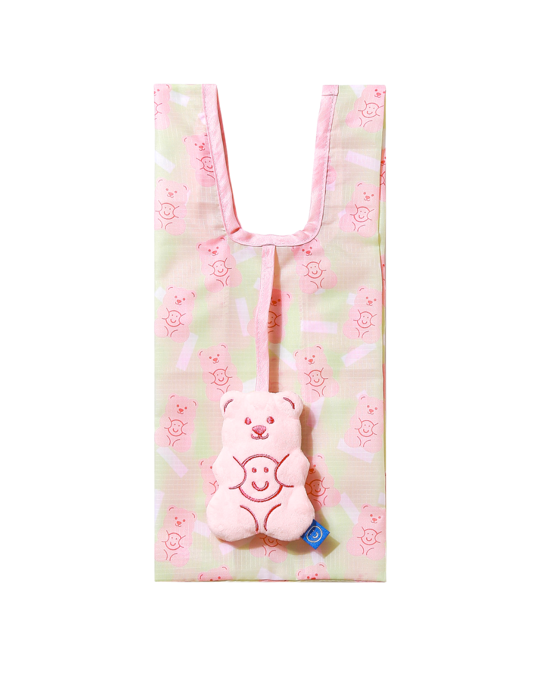 Strawberry Gummy Bear Small Plushie Reusable Nylon Bag