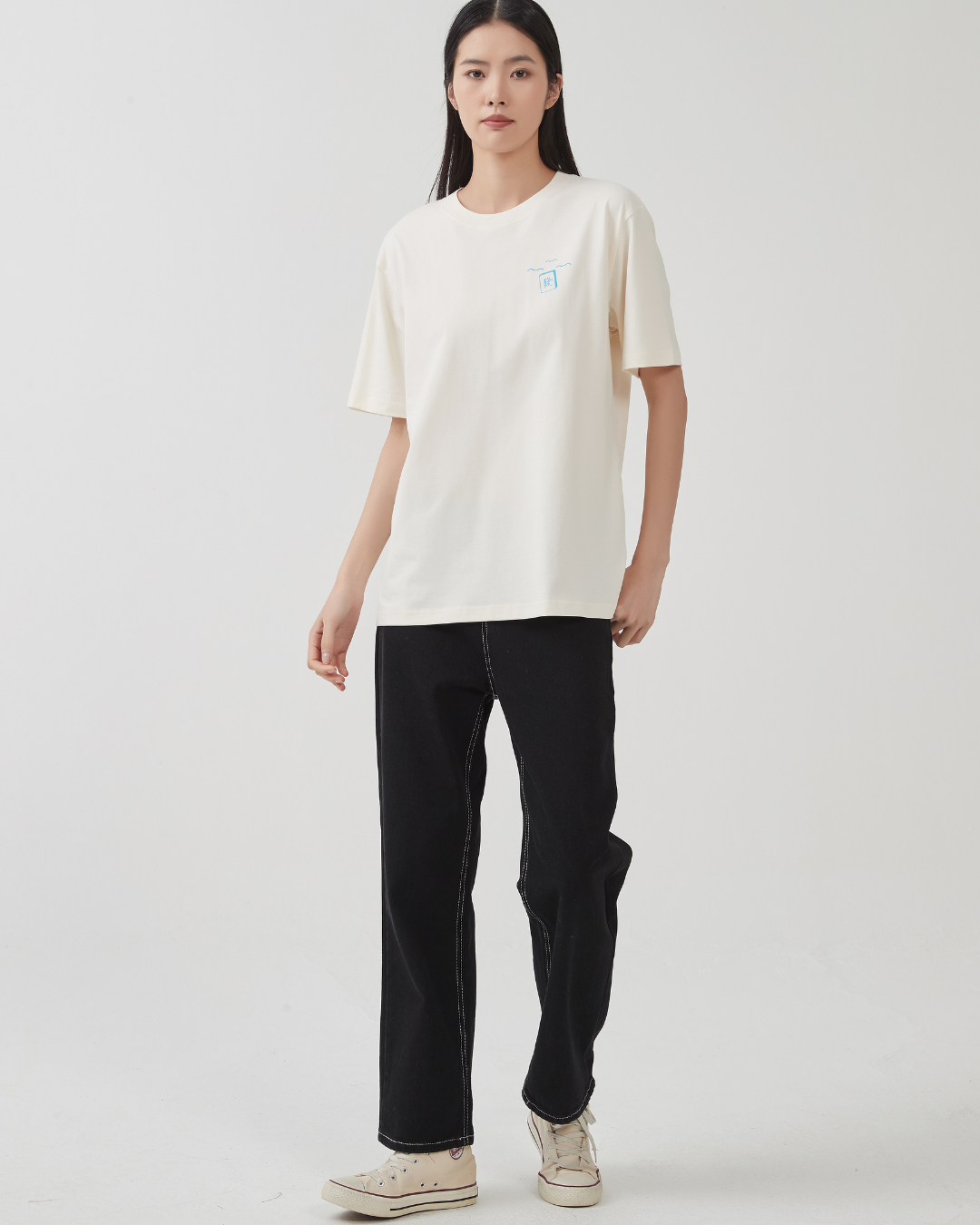 Have Paytience Oversized Tee In Cream