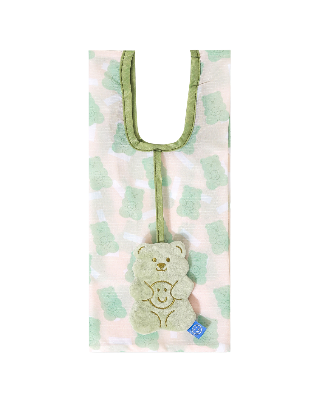 Matcha Gummy Bear Small Plushie Reusable Nylon Bag