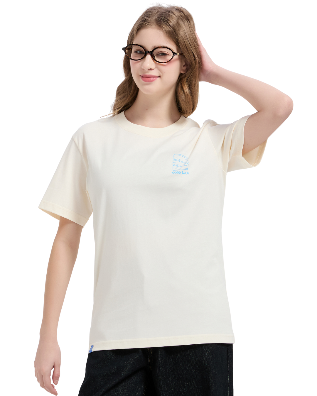 Dim Sum Menu Cooling Tee in Cream
