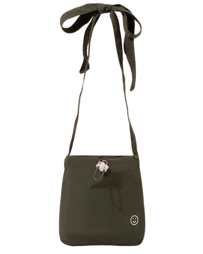 Mini Tsuno Drawstring Bag/Pouch in Olive