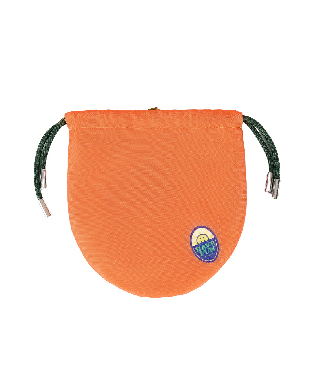 Orange Water-Resistant Drawstring Pouch