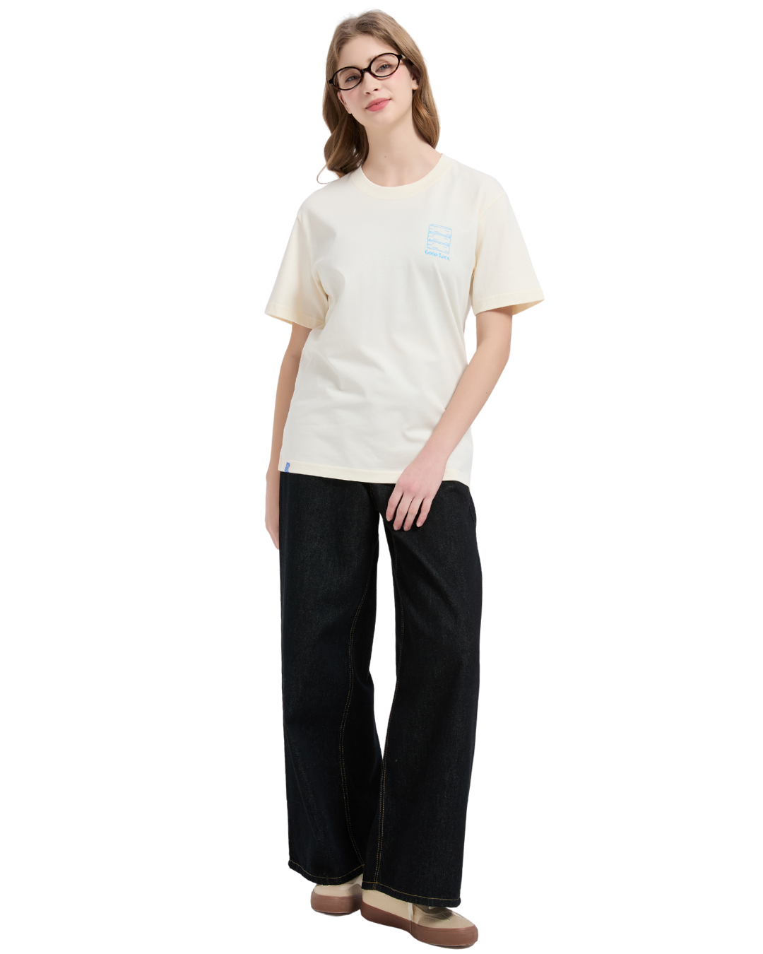 Dim Sum Menu Cooling Tee in Cream