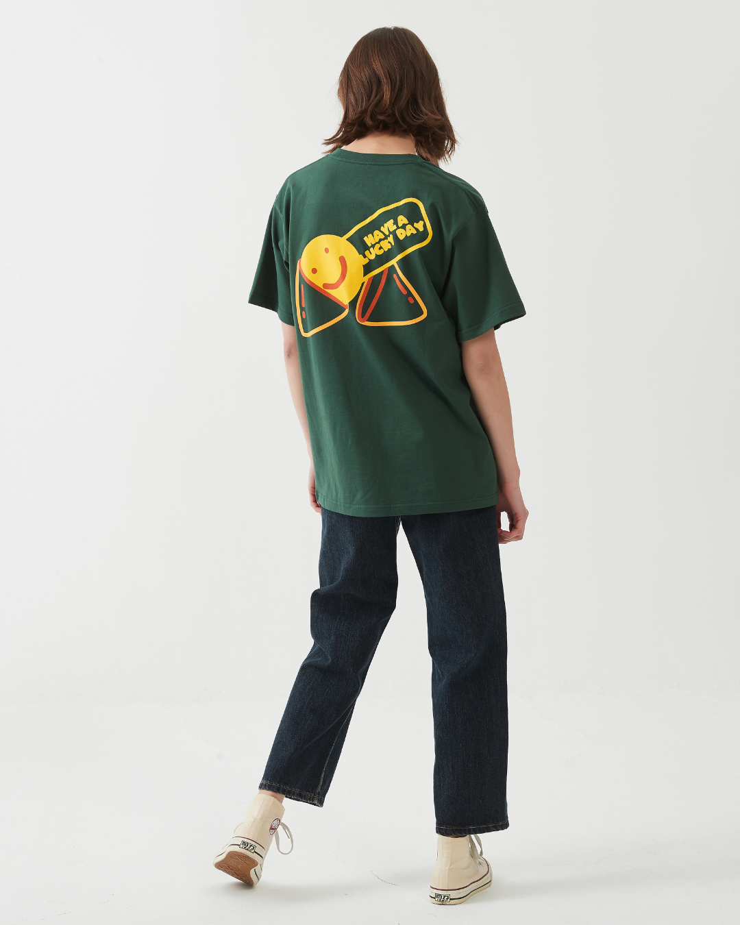 Fortune Cookie Tee In Emerald Green