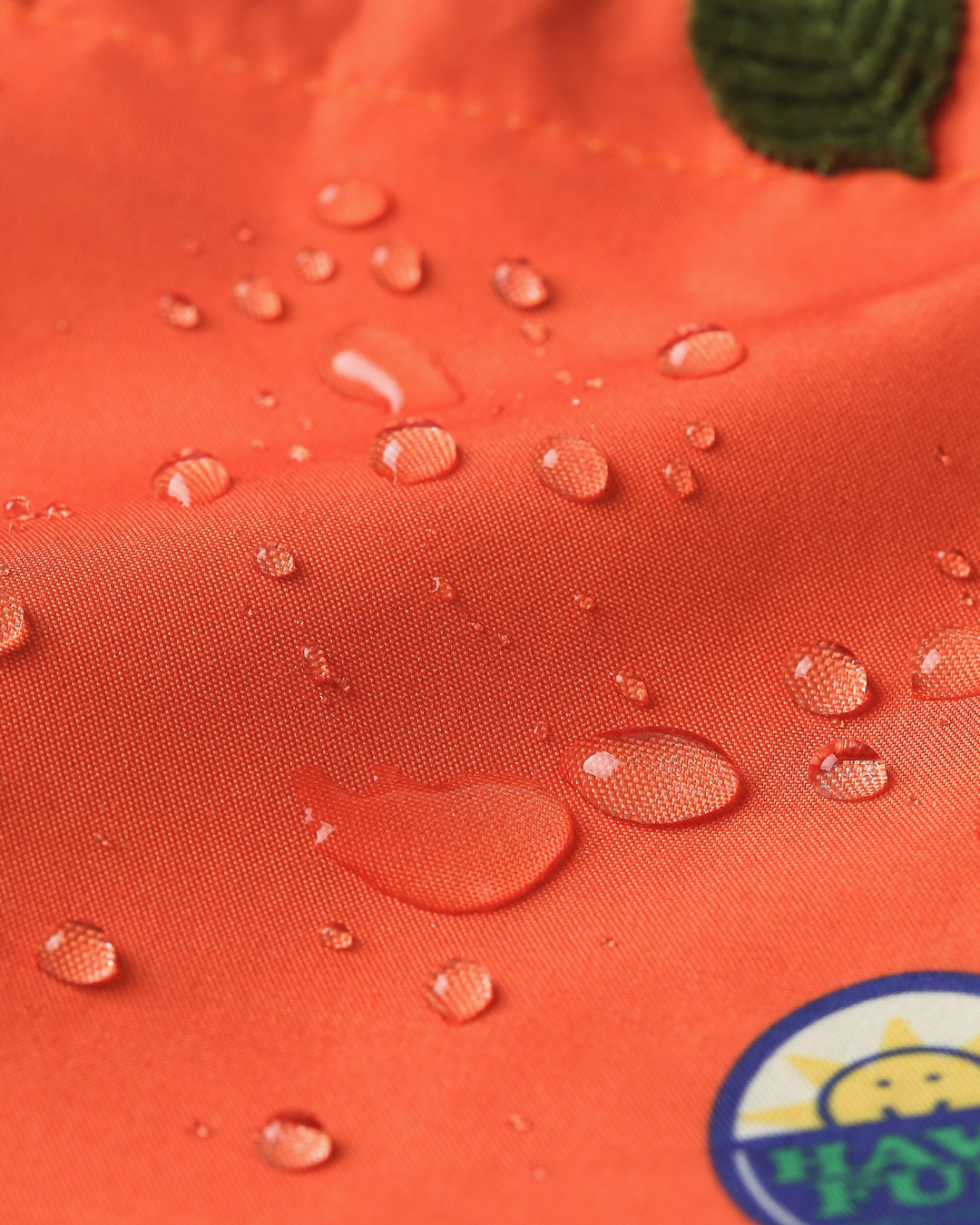 Orange Water-Resistant Drawstring Pouch