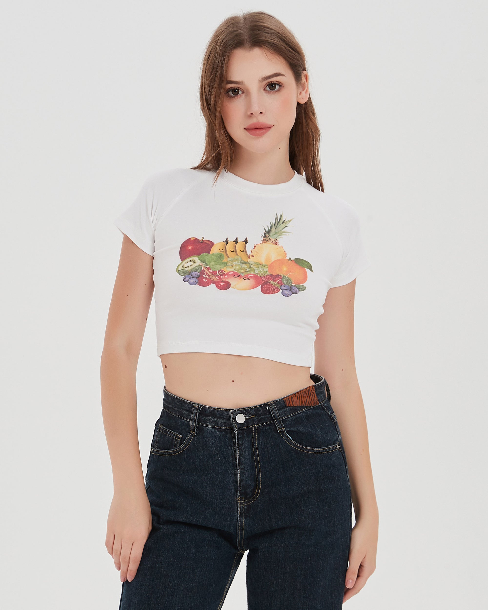 Fruits Baby Tee in White (Women)