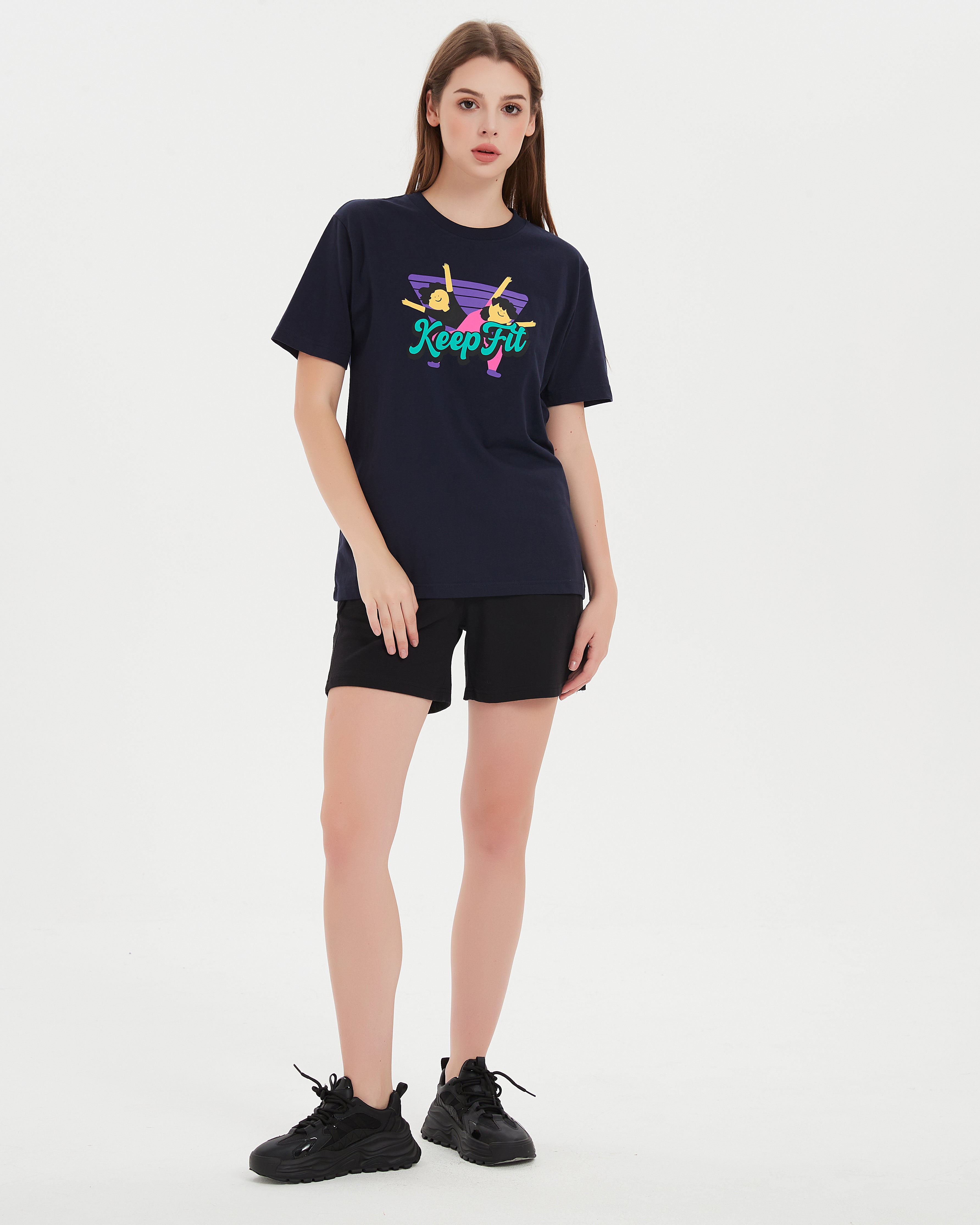 Keep Fit Oversized Tee in Navy