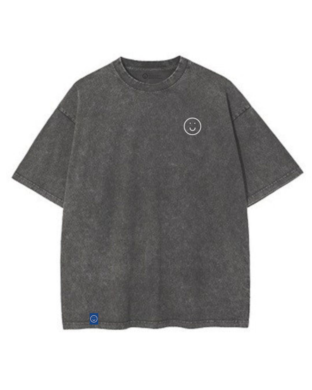 Signature Super Oversized Tee in Acid Wash Ash Grey