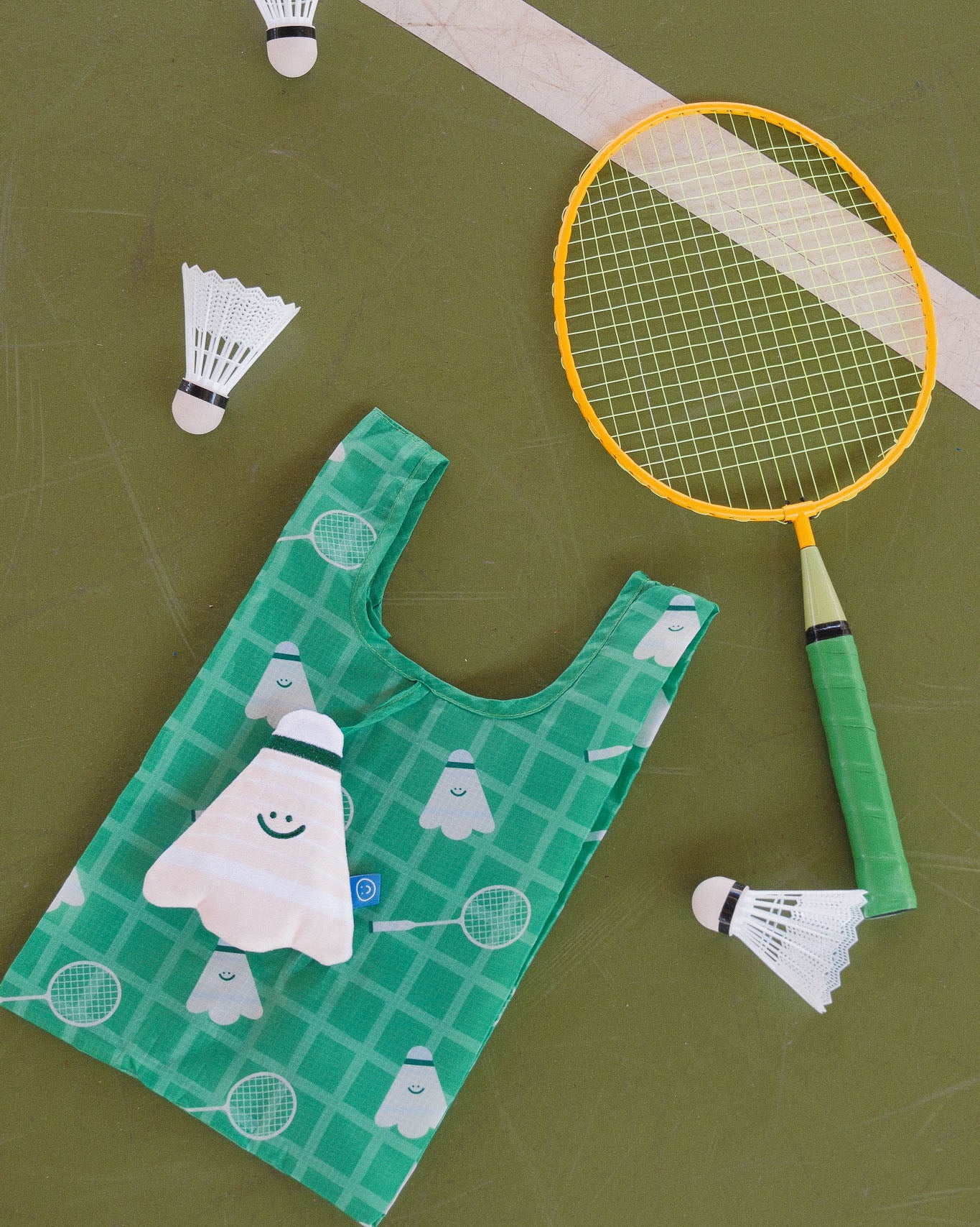 Badminton Shuttle Plushie Reusable Nylon Bag