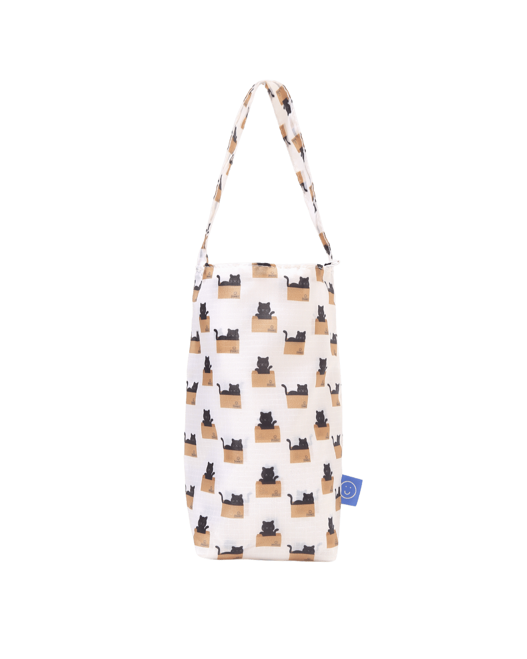 Black Cat in a Box 2in1 Plushie Reusable Bag (Drink Size)