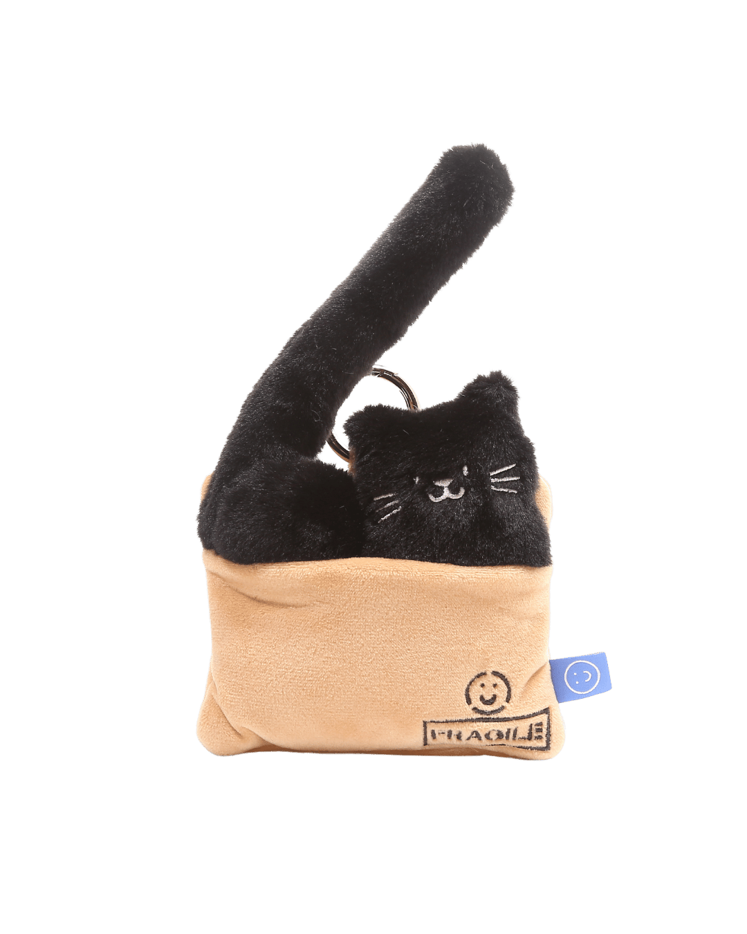 Black Cat in a Box 2in1 Plushie Reusable Bag (Drink Size)