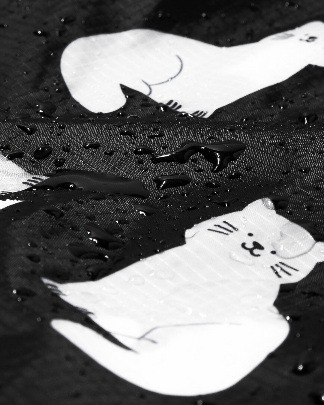 Black Cat Plushie Reusable Nylon Large Bag