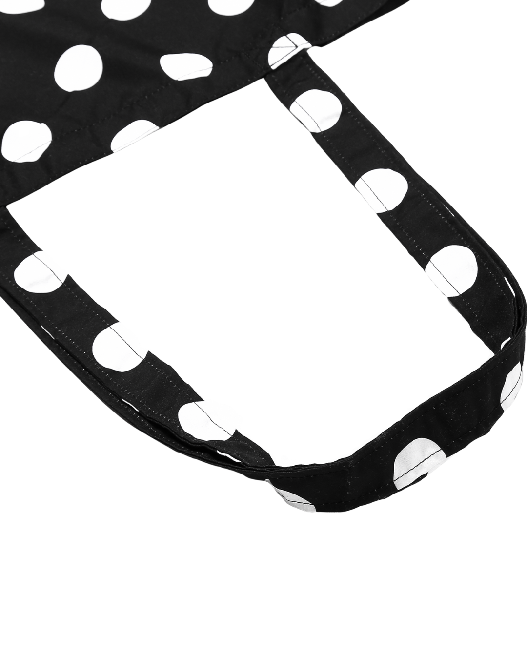 Close up look at the handles of the tote bag