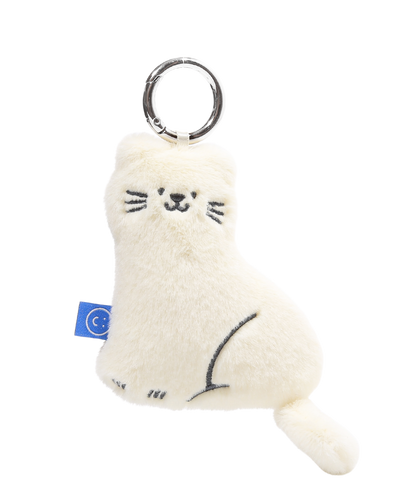 Cream Cat Plushie Reusable Nylon Large Bag