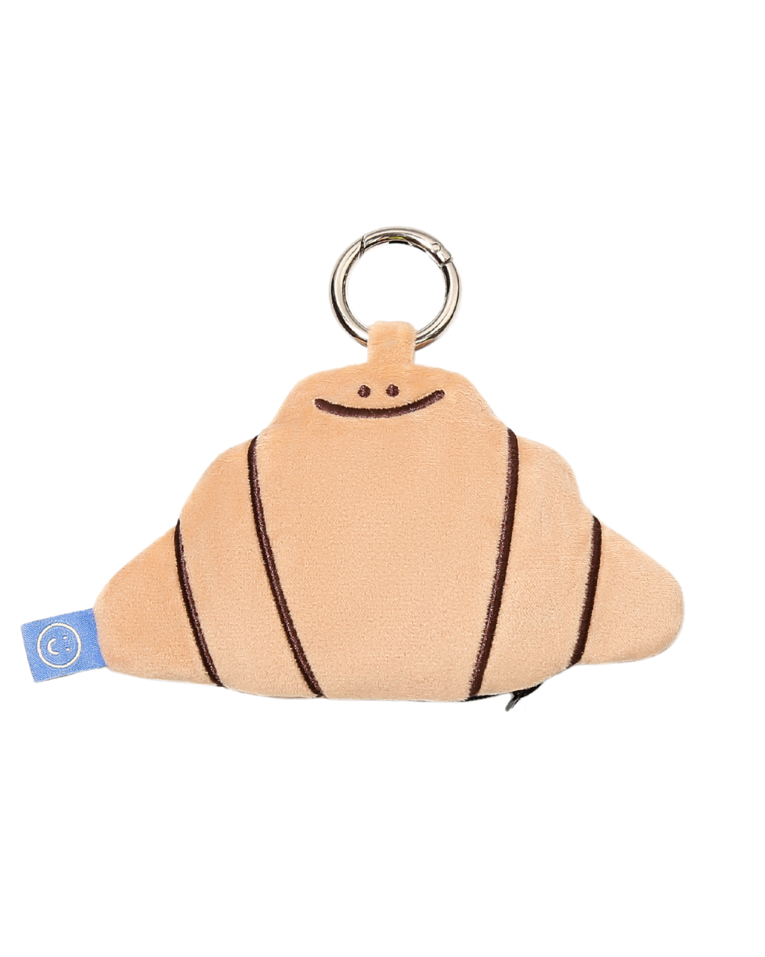 cute smiling croissant plushie