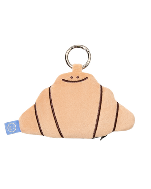 cute smiling croissant plushie
