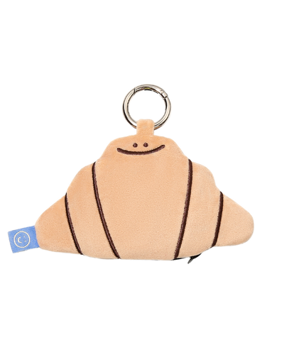 cute smiling croissant plushie