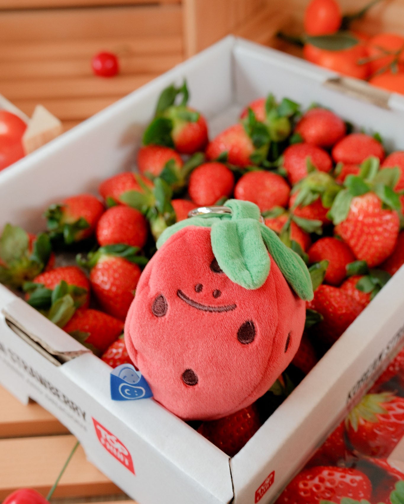 Handsome Strawberry Plushie Reusable XL Bag