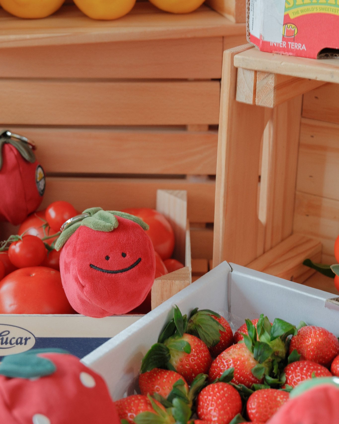 Cute Tomato Plushie Reusable XL Bag