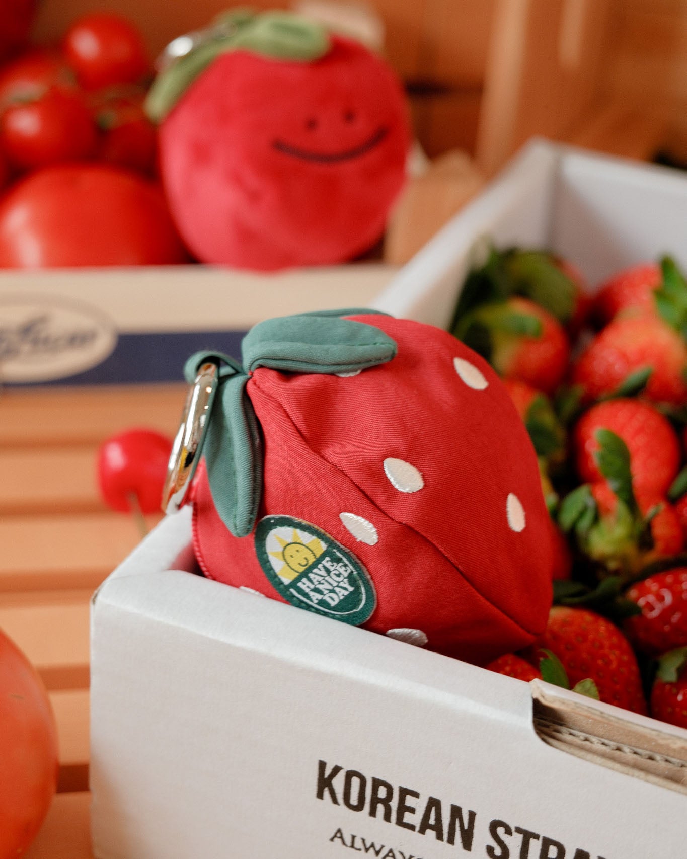 Serious Strawberry Nylon Reusable Large Bag