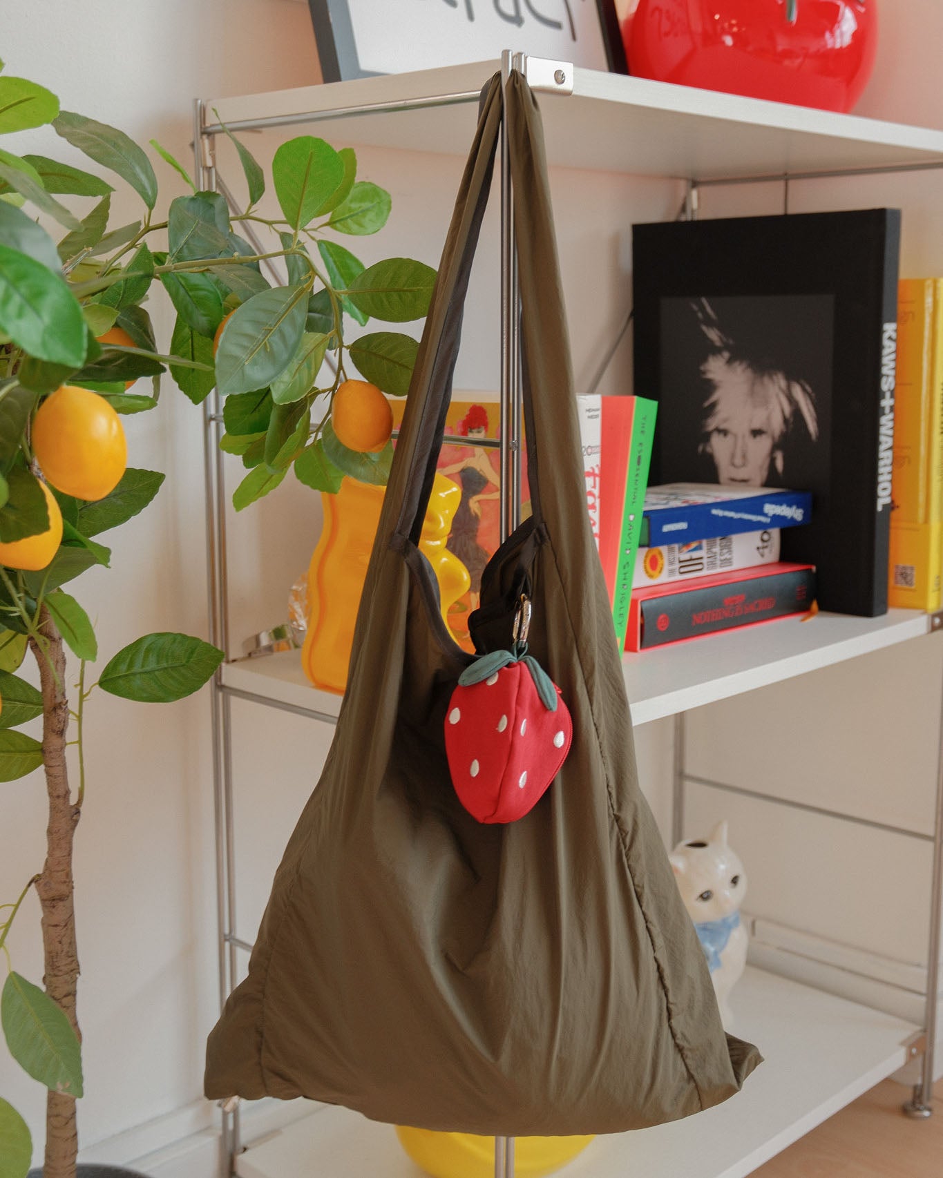 Serious Strawberry Nylon Reusable Large Bag