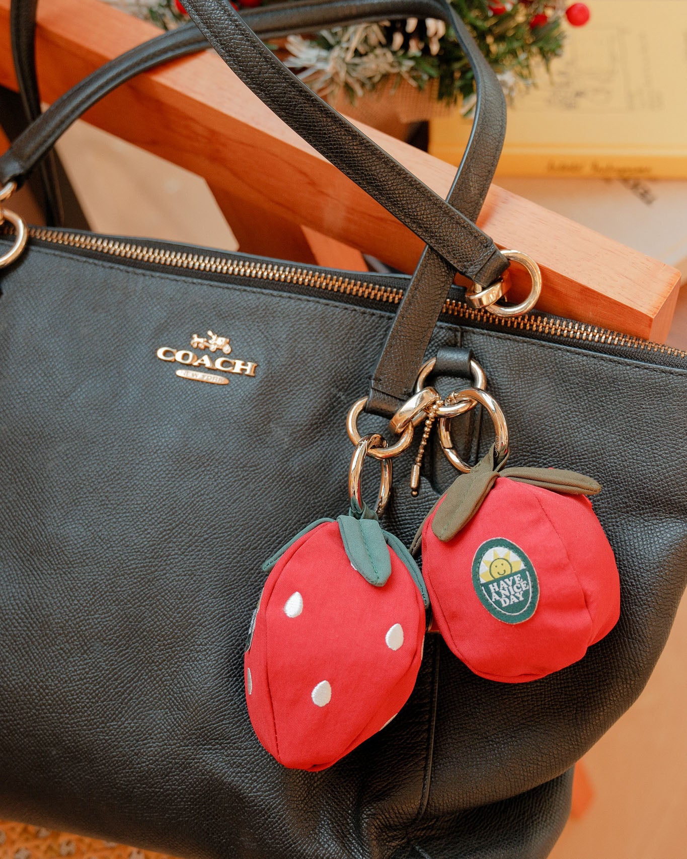 Serious Strawberry Nylon Reusable Large Bag