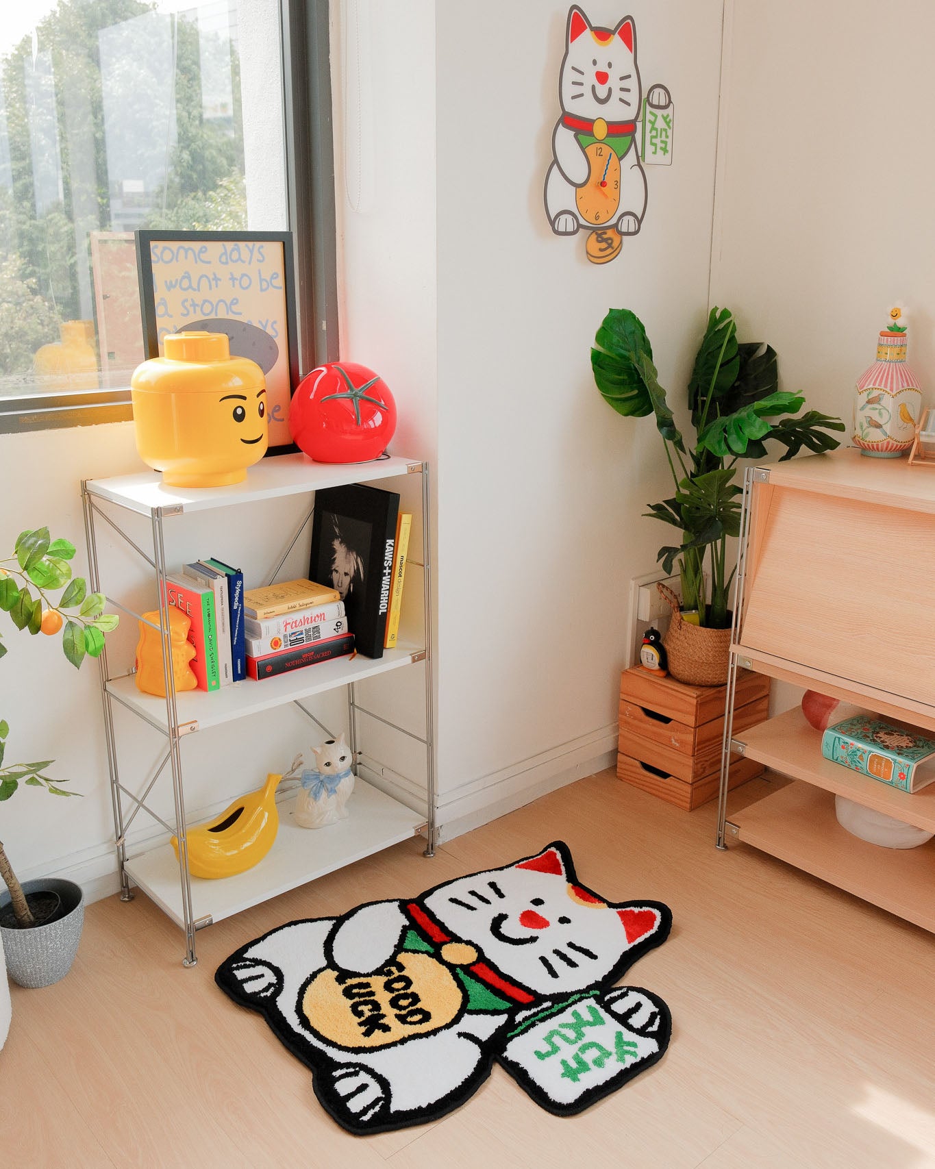 Fortune Cat Tufted Rug