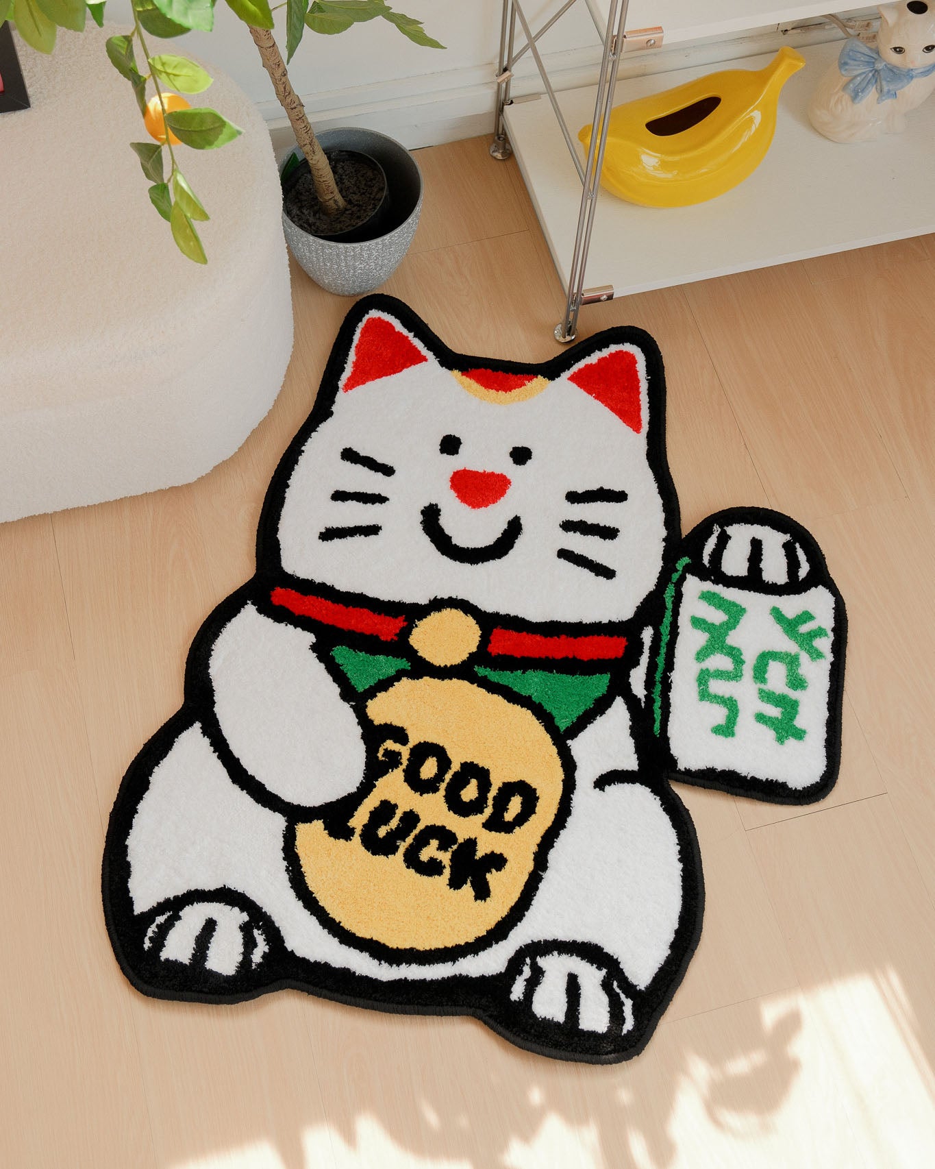 Fortune Cat Tufted Rug