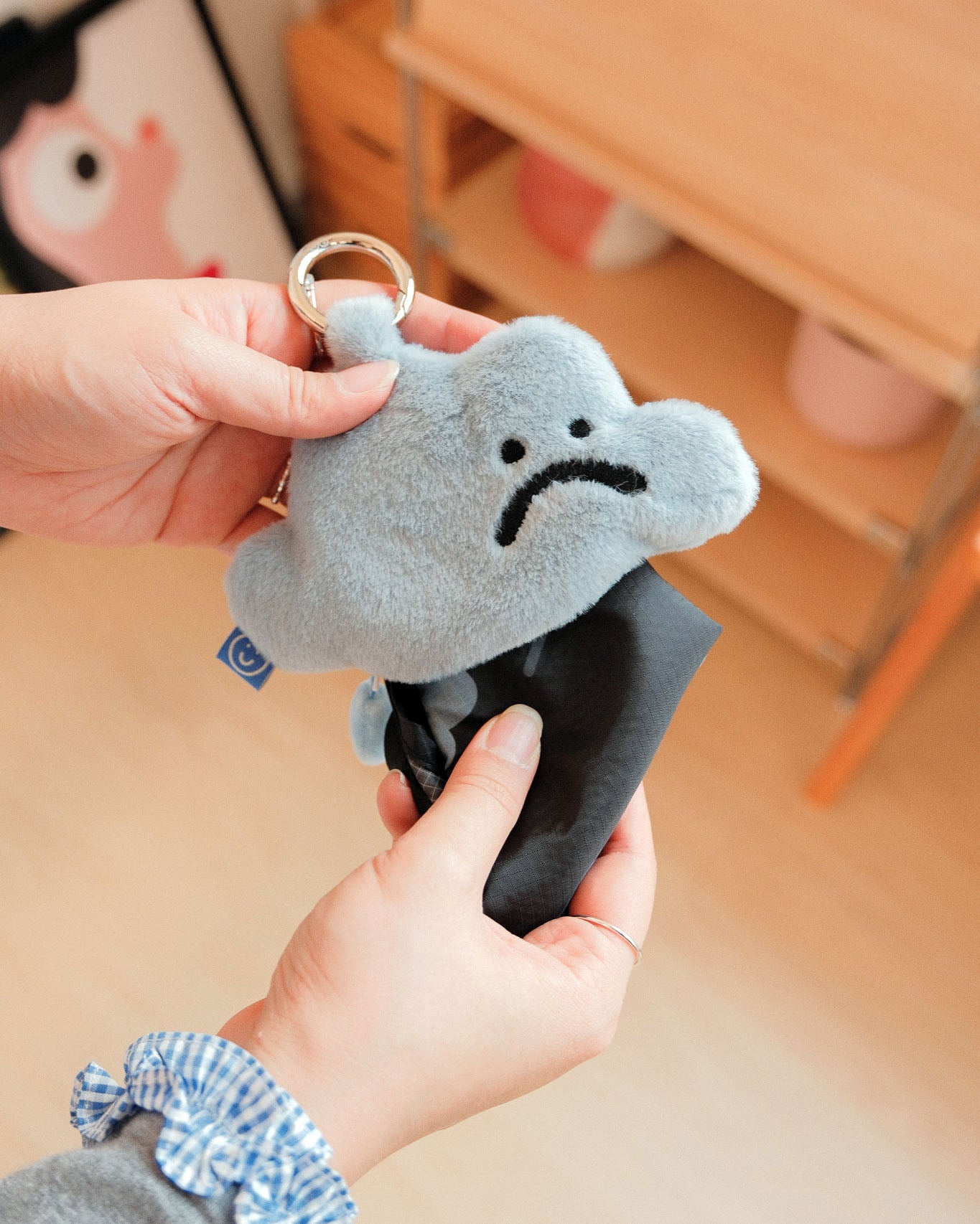 Sad Cloud Plushie Reusable Nylon Big Bag