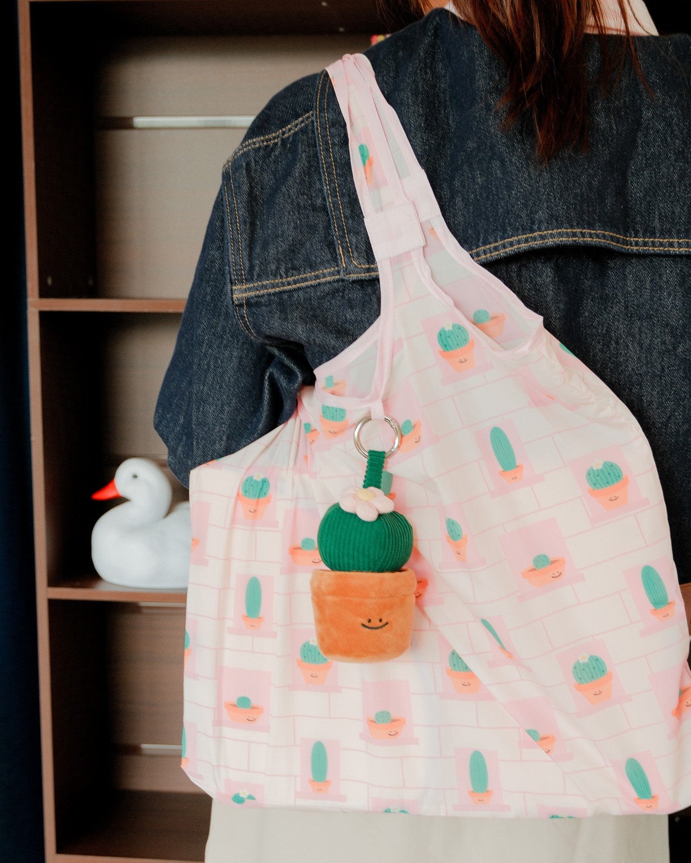 Potted Cactus Plant Plushie Reusable XL Bag