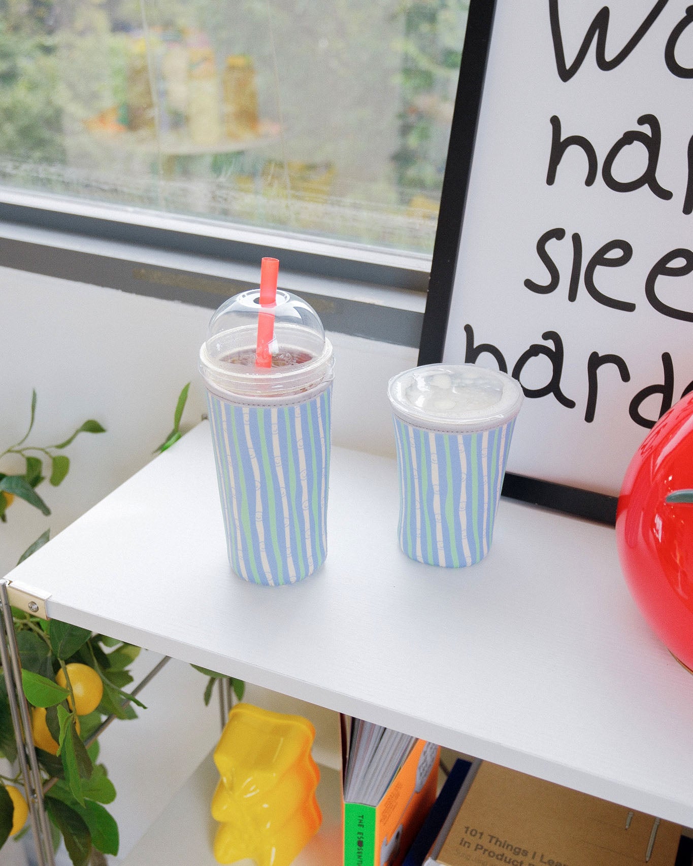 Smile Striped Cup Sleeve
