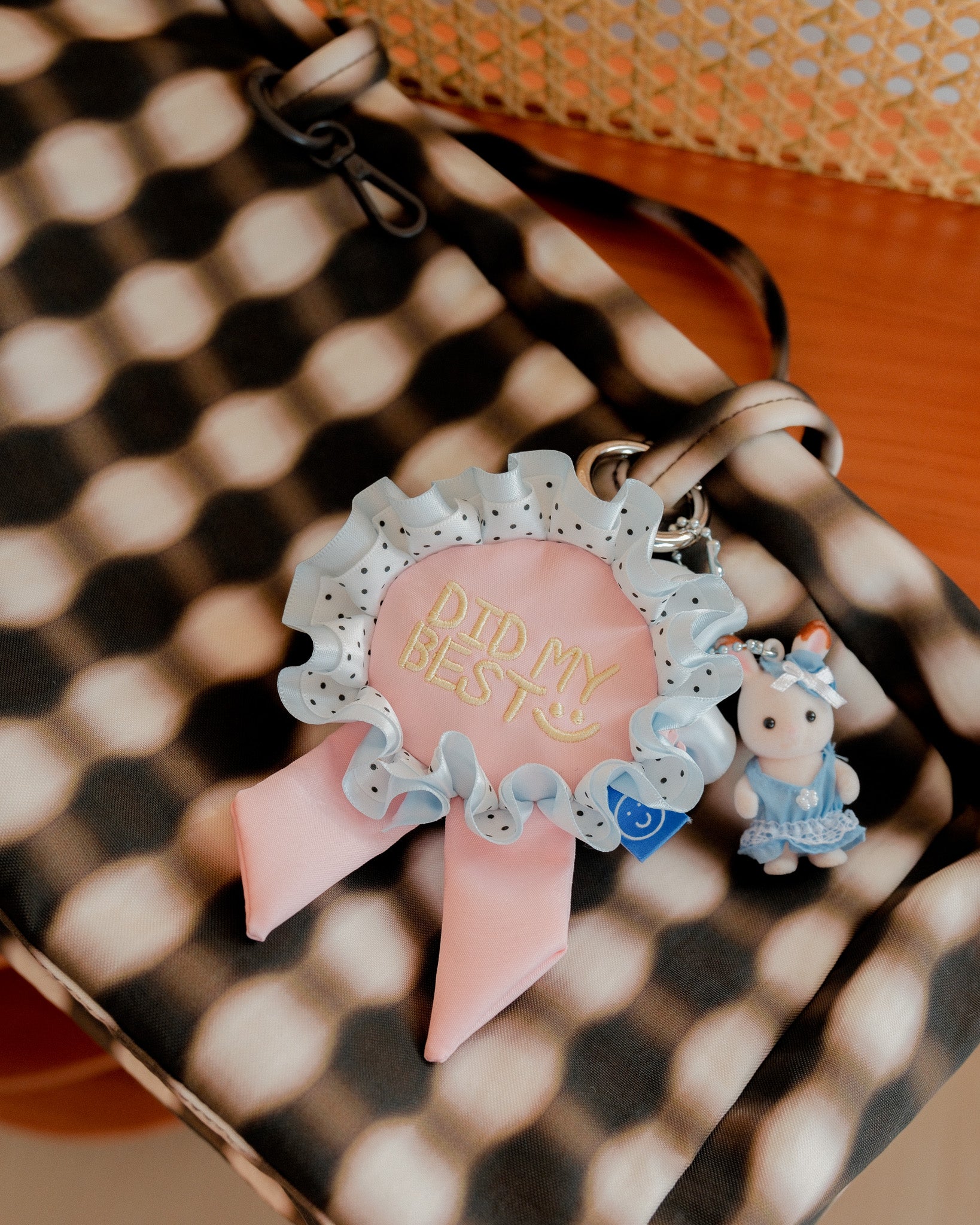 Did My Best Polka Dot Prize Ribbon Medium Reusable Bag