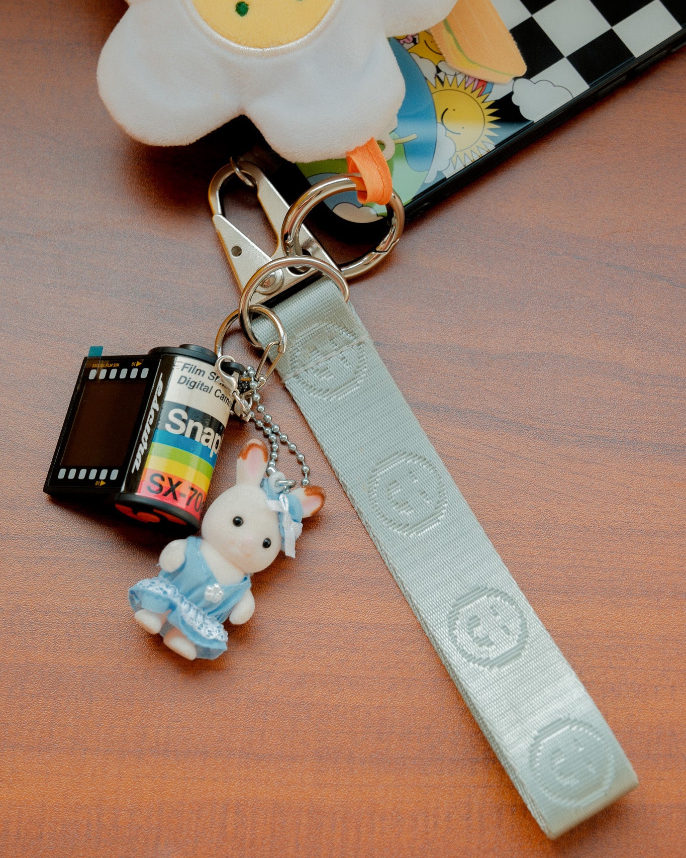 Signature Smile Wrist Strap in Dusty Green