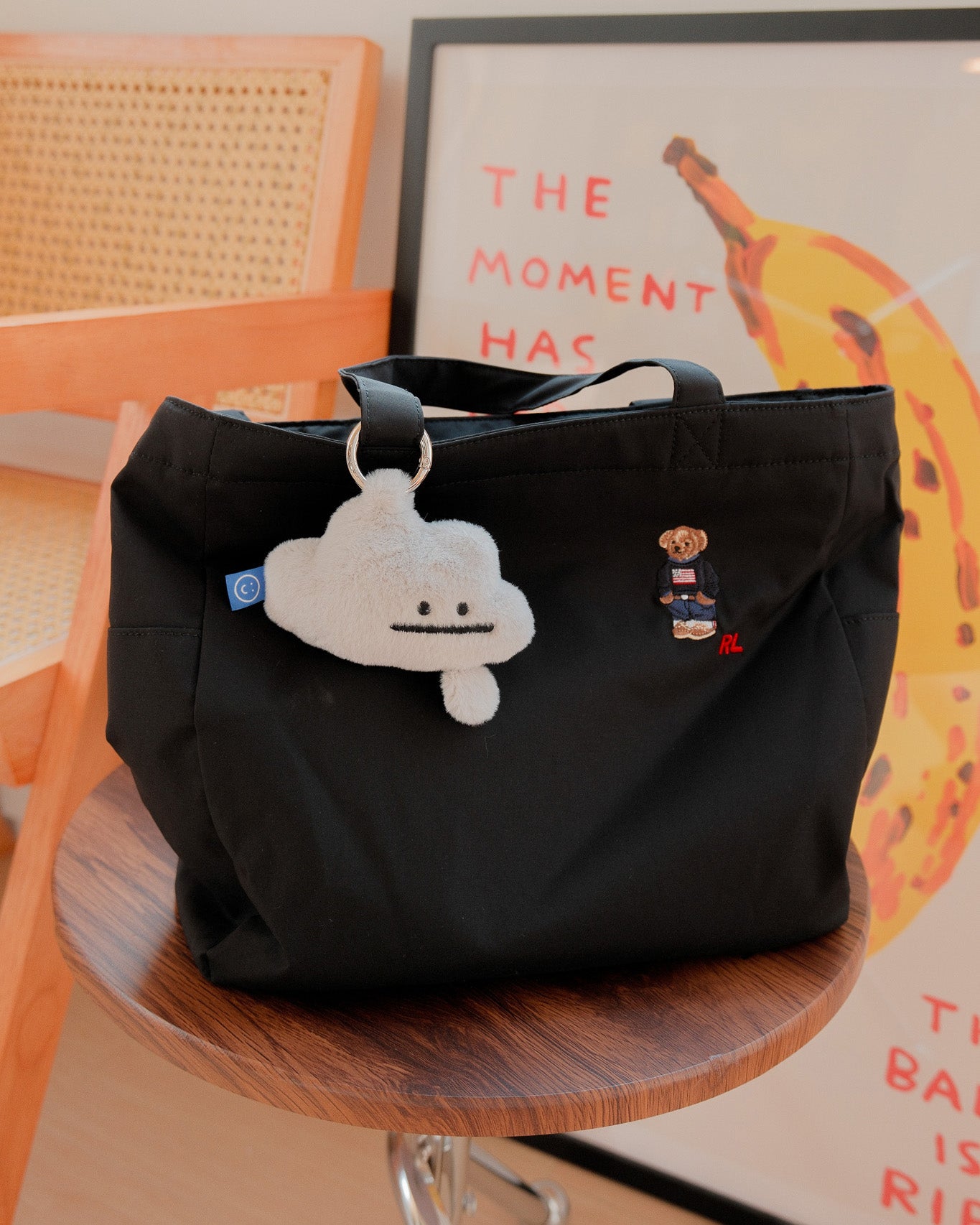 Grey Cloud Plushie Reusable XL Bag