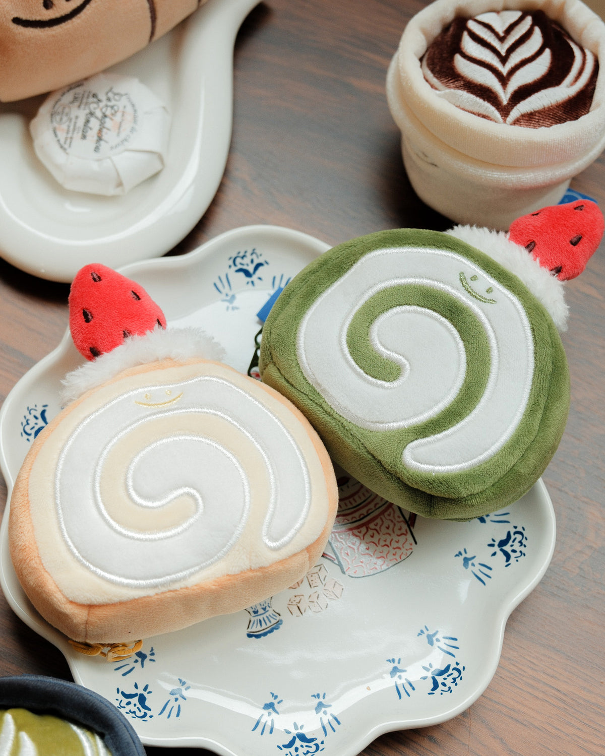 Matcha Roll Cake Plushie Reusable XL Bag