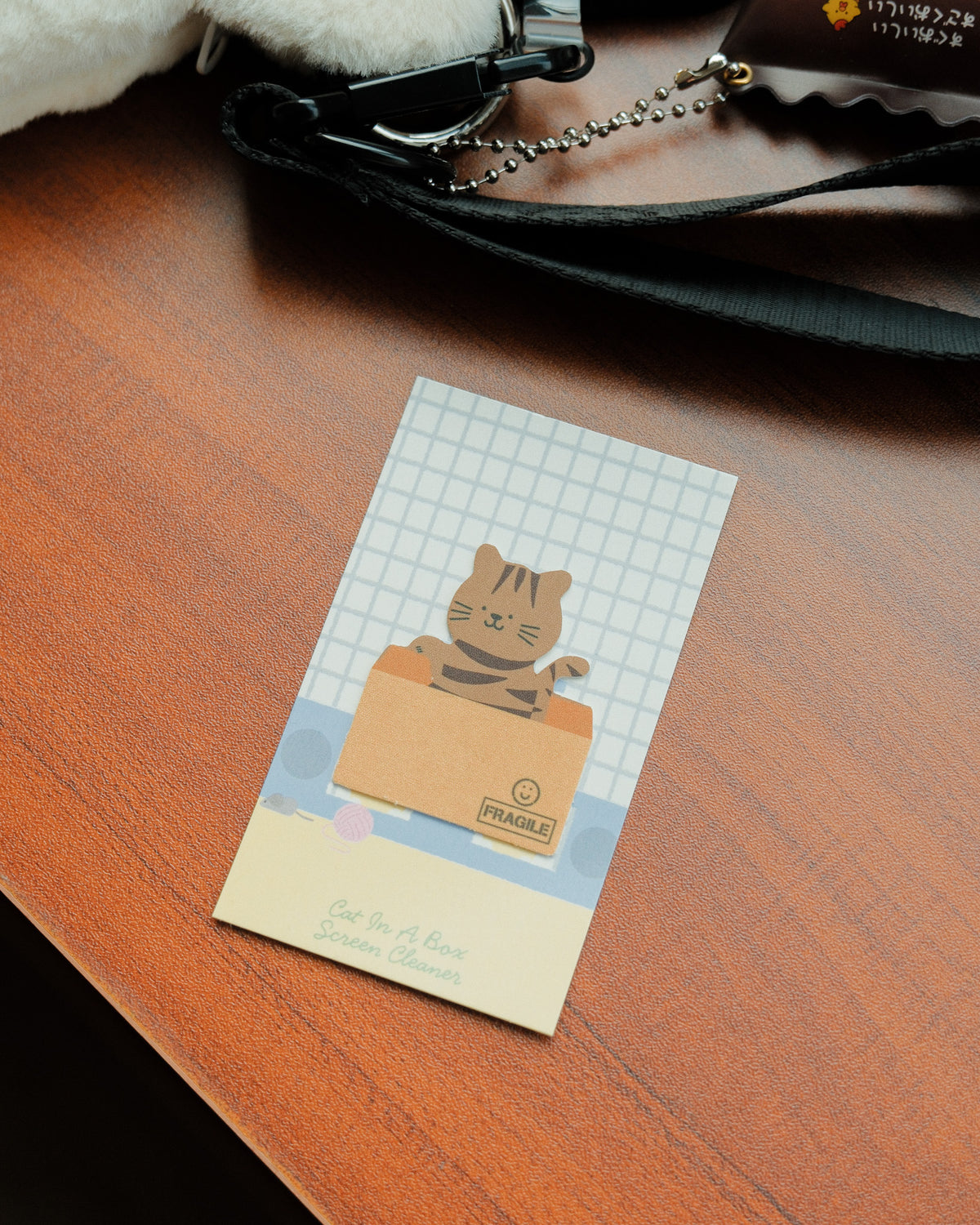 Cat In A Box Screen Cleaner Sticker