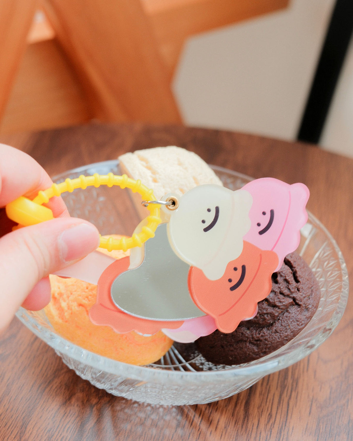 Ice Cream Mirror Keychain