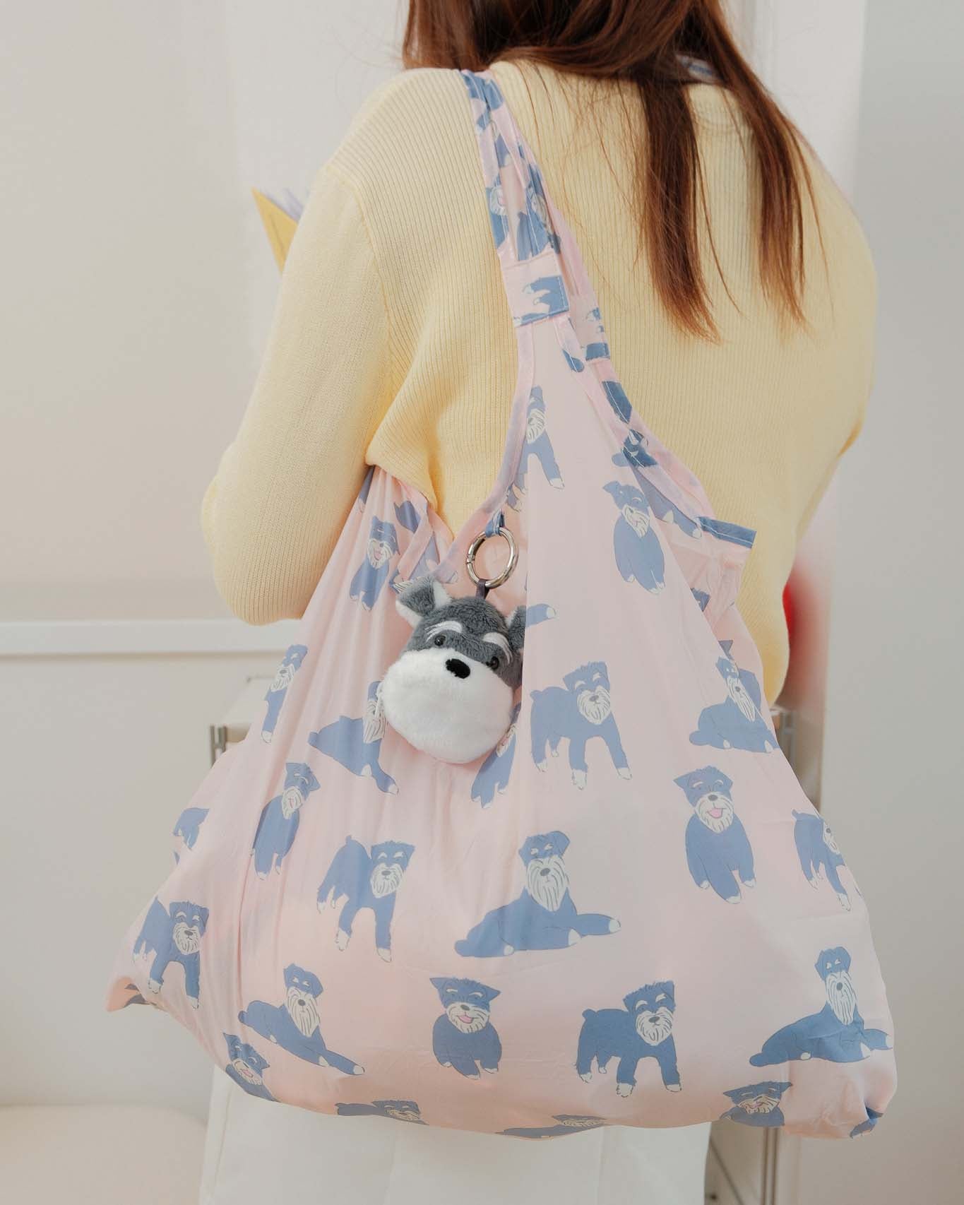 Schnauzer Plushie Reusable XL Bag