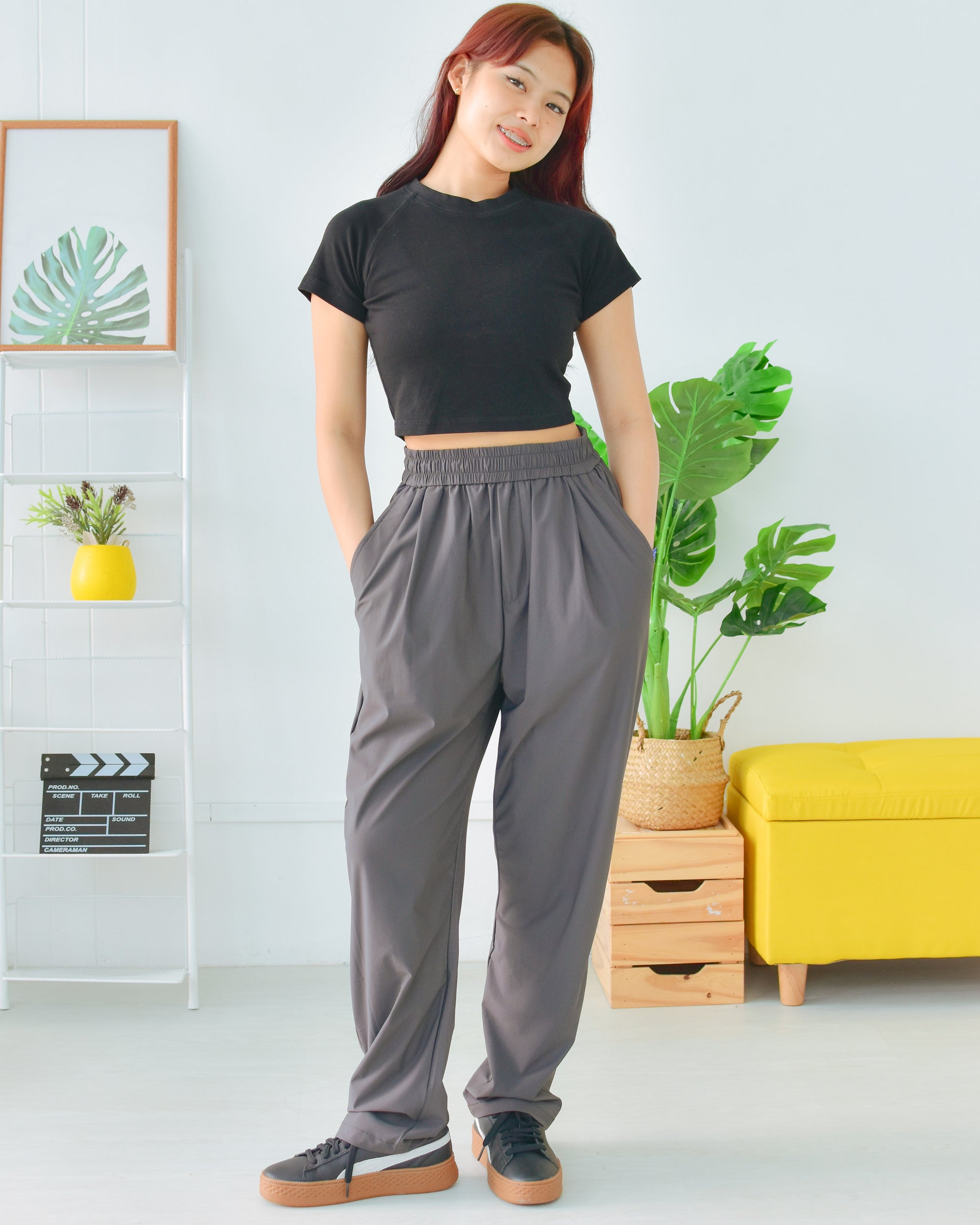 Signature Aircon Pants in Charcoal