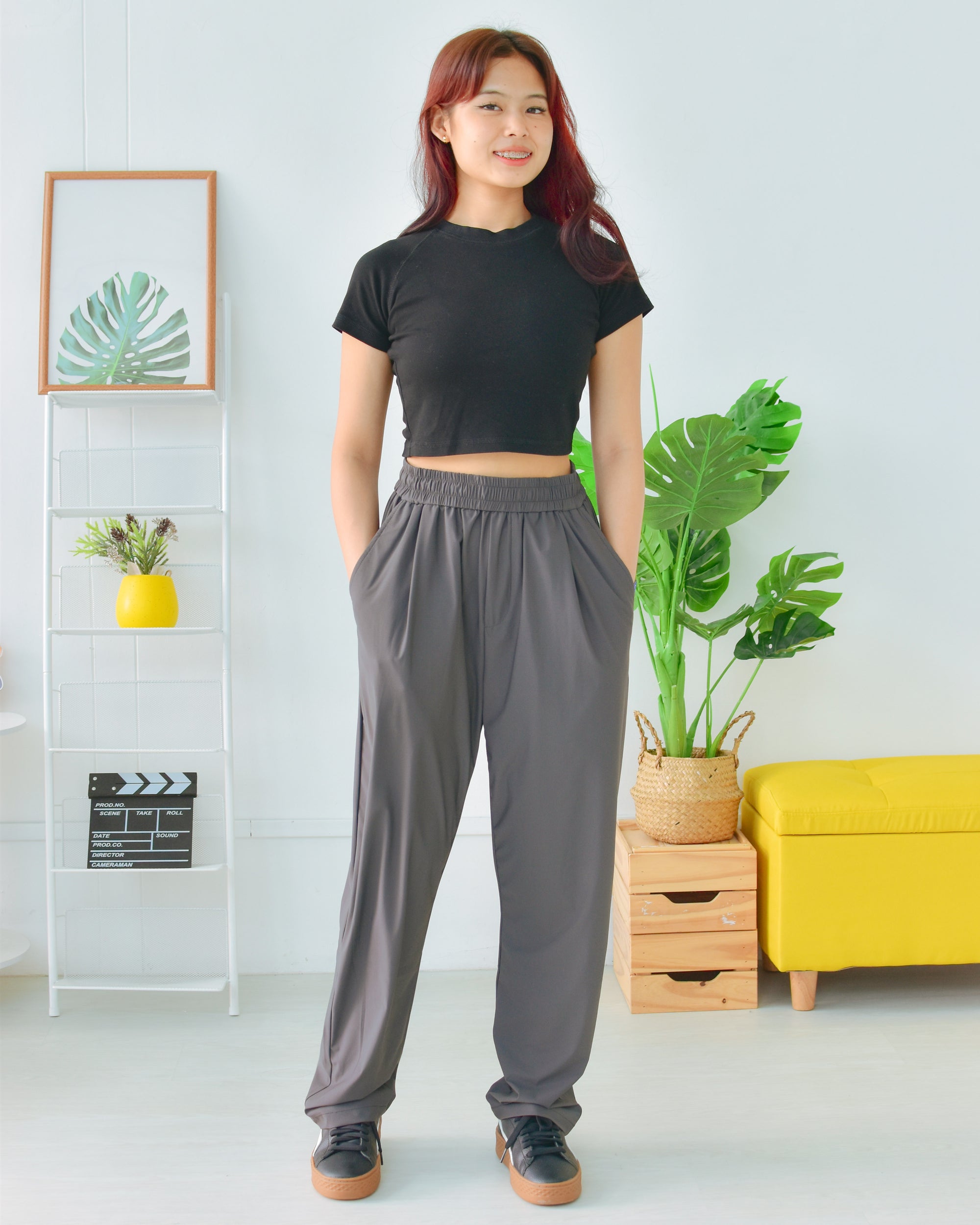 Signature Aircon Pants in Charcoal