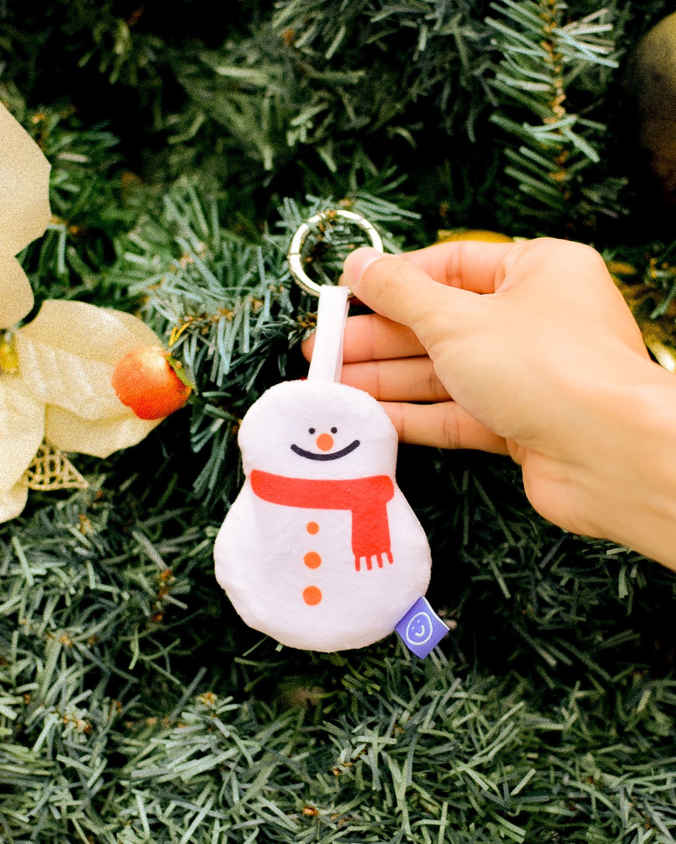 Snowman Small Plushie Reusable Nylon Bag