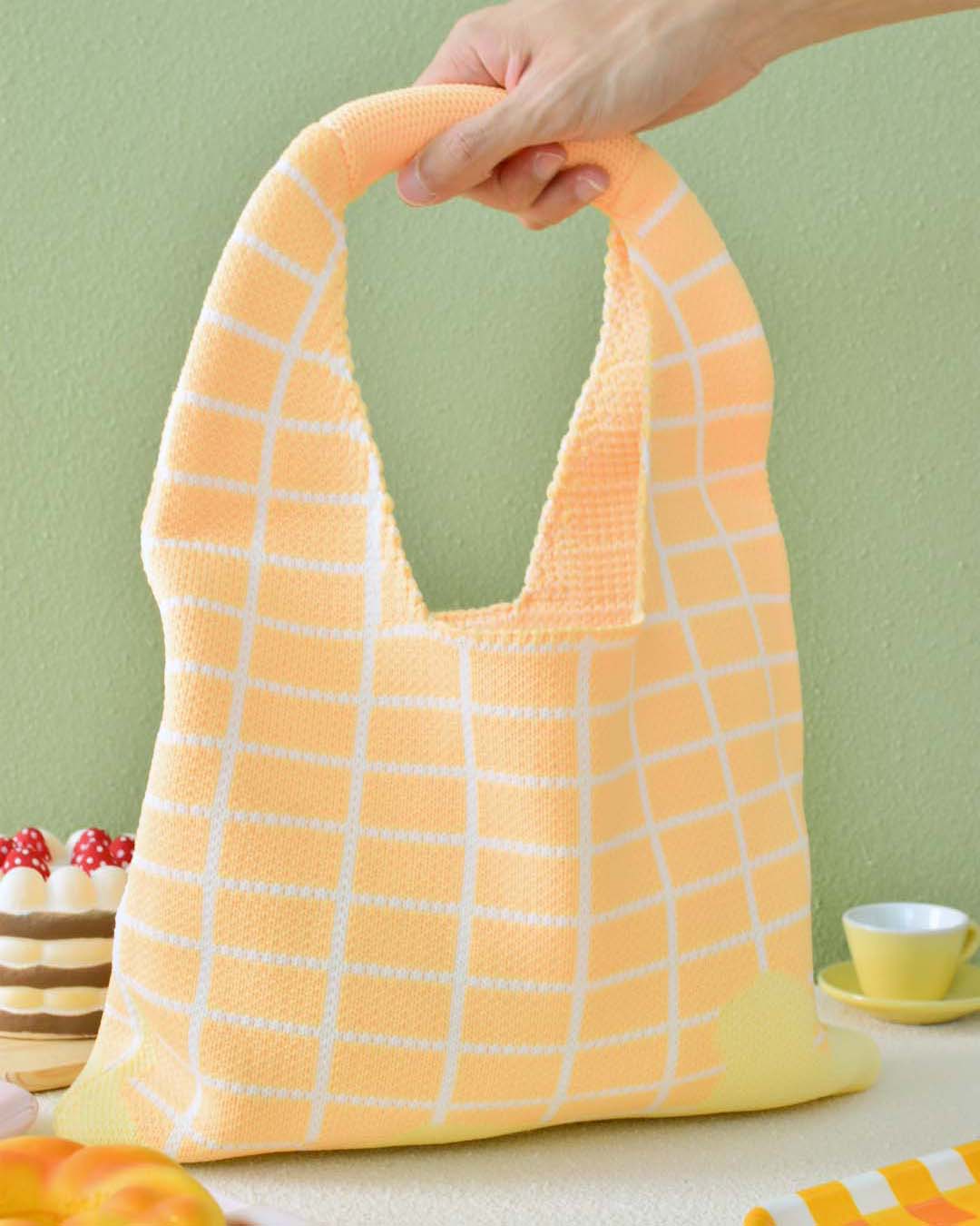 Waffle Melted Butter Knitted Tote Bag