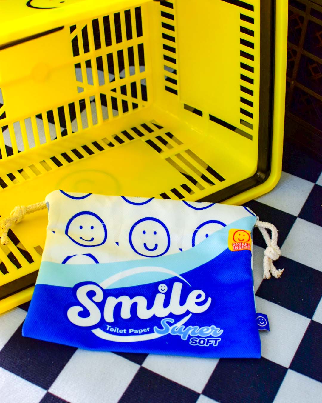 Smile Toilet Roll Drawstring Pouch