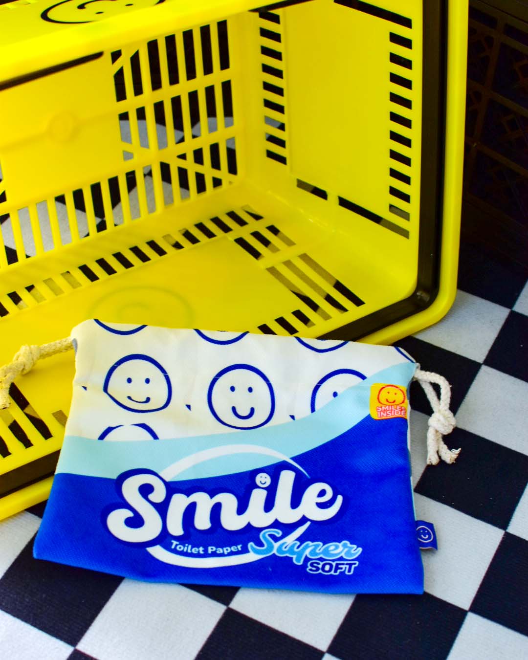 Smile Toilet Roll Drawstring Pouch