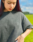 Signature Super Oversized Tee in Acid Wash Ash Grey