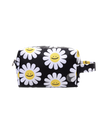 Black Daisy Flower Big Pouch