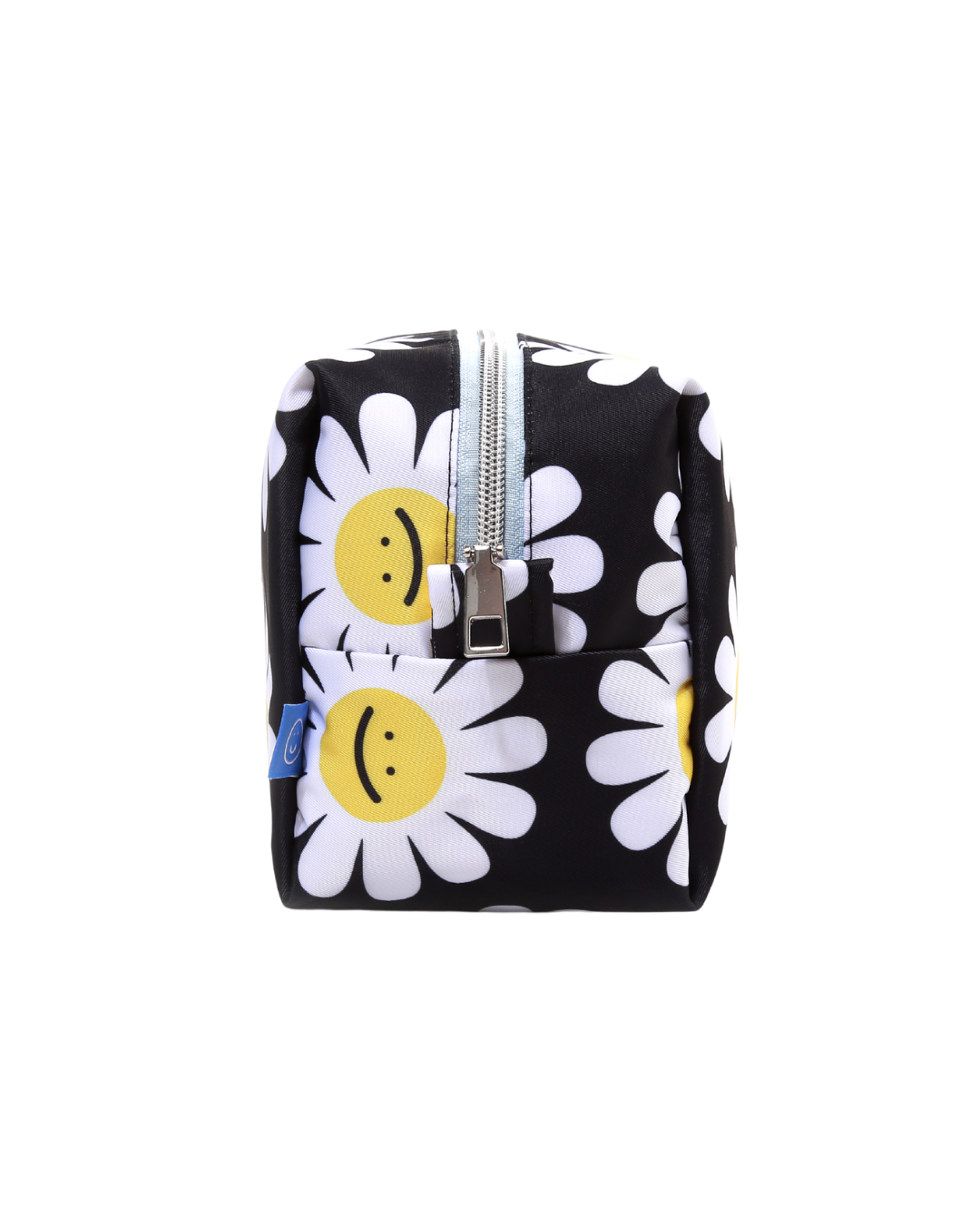Black Daisy Flower Big Pouch
