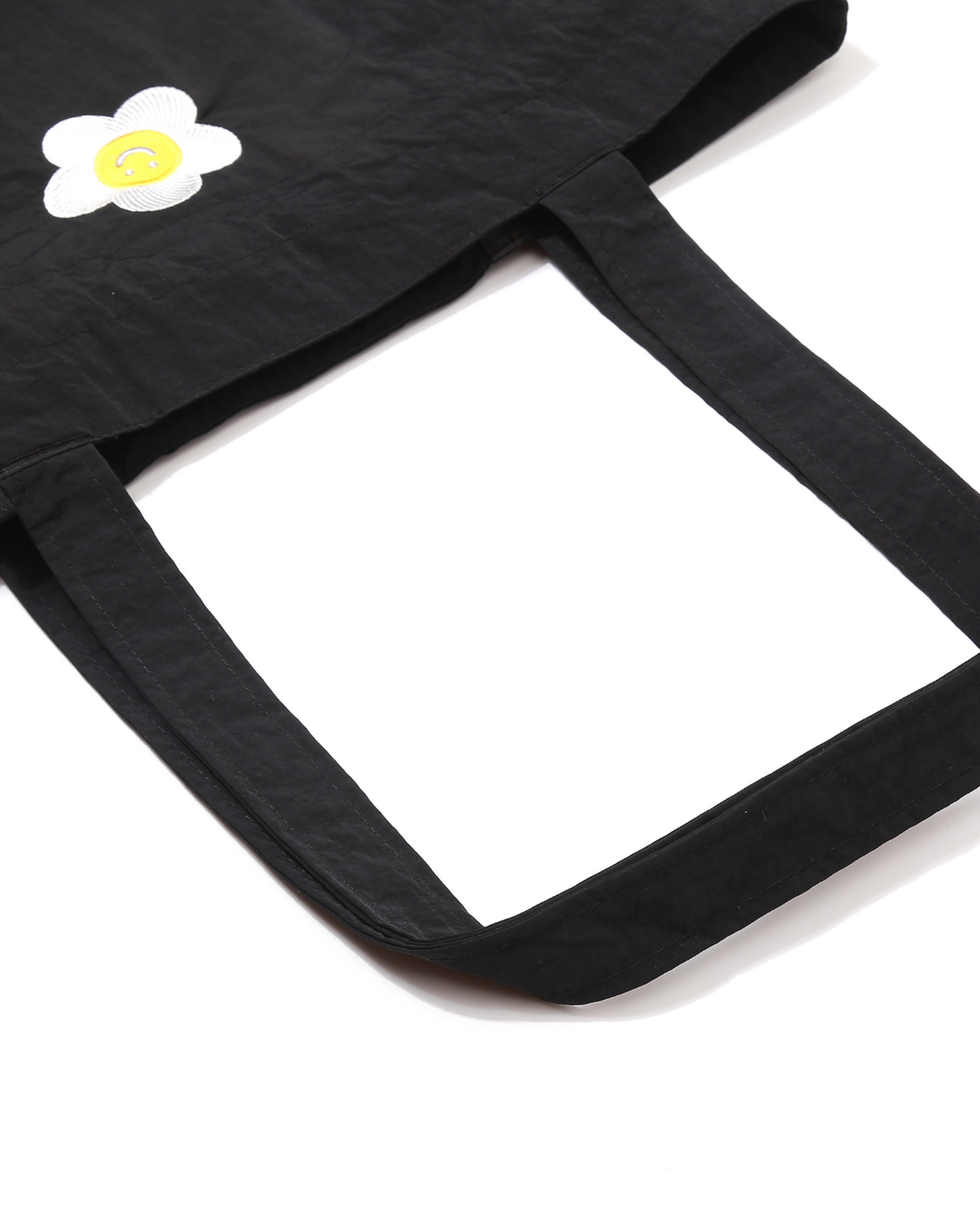 Daisy Embroidery Drawstring Bucket Pouch Totebag