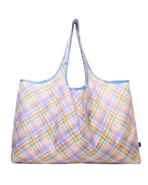 Daisy Plaid Mega Reusable Bag